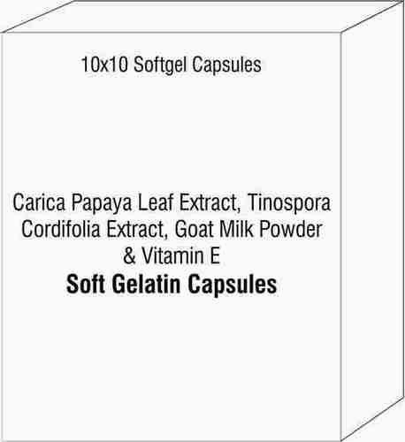 Carica Papaya Leaf Extract Tinospora Cordifolia Extract Goat Milk Powder and Vitamin E Softgel