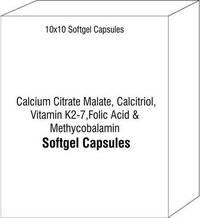 Calcium Citrate Maletae Calcitriol Vitamin K2-7 Folic Acid and Methycobalamin