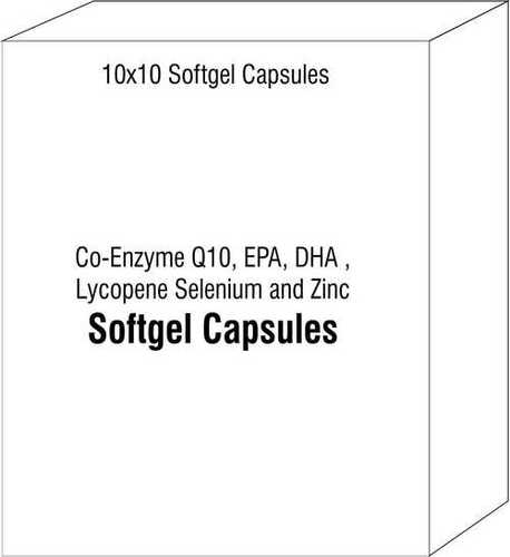 Co-Enzyme Q10 EPA DHA Lycopene Selenium and Zinc Soft Gel Capsules