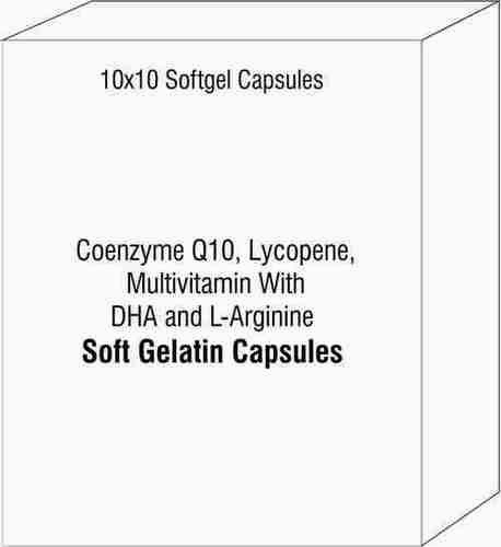 Coenzyme Q10 Lycopene Multivitamin With DHA and L-Arginine Softgel Cpasules