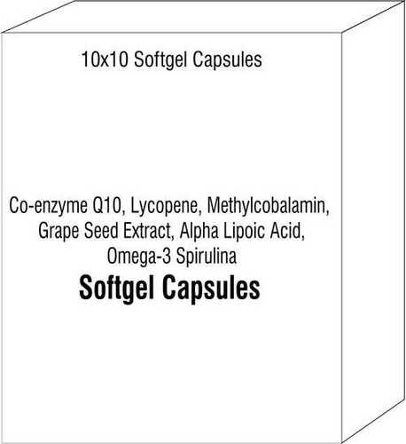 Co-enzyme Q10 Lycopene Methylcobalamin Grape Seed Extract Alpha Lipoic Acid Omega-3 Spirulina