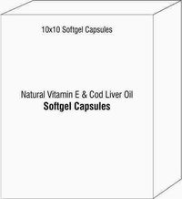 Natural Vitamin E and Cod Liver Oil Softgel Capsules
