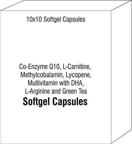 Co-Enzyme Q10 L-Carnitine Methylcobalamin Lycopene Multivitamin with DHA L-Arginine and Green Tea Ex