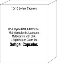 Co-Enzyme Q10 L-Carnitine Methylcobalamin Lycopene Multivitamin with DHA L-Arginine and Green Tea Ex
