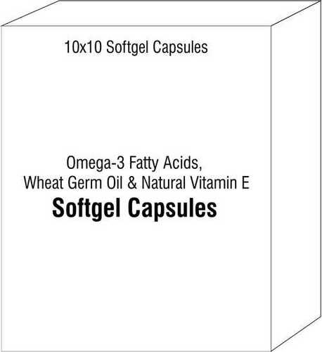 Omega-3 Fatty Acids Wheat Germ Oil and Natural Vitamin E Softgel Capsule