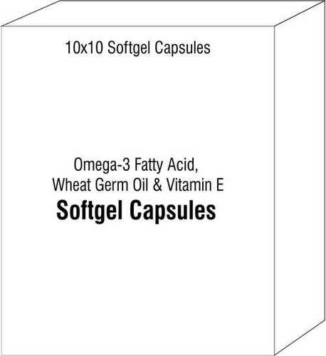 Softgel Capsules of Omega-3 Fatty Acid Wheat Germ Oil and Vitamin E
