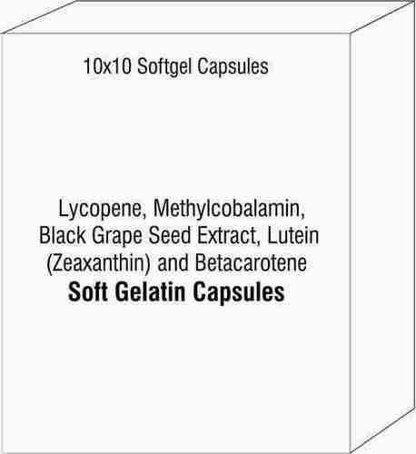 Lycopene Methylcobalamin Black Grape Seed Extract Lutein (Zeaxanthin) and Betacarotene Softgel Cap