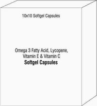 Omega 3 Fatty Acid Lycopene Vitamin E and Vitamin C Softgel Capsules