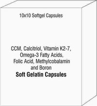 CCM Calcitriol Vitamin K2-7 Omega-3 Fatty Acids Folic ACid Methylcobalamin and Boron Soft Gelatin
