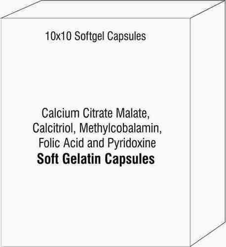Calcium Citrate Malate Calcitriol Methylcobalamin Folic Acid and Pyridoxine Soft Gelatin Capsules