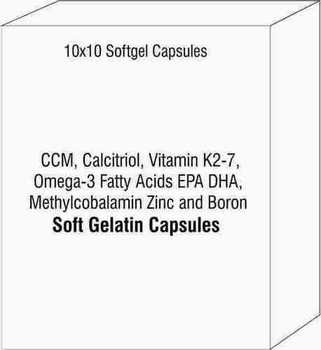 CCM Calcitriol Vitamin K2-7 Omega-3 Fatty Acids EPA DHA Methylcobalamin Zinc and Boron Soft Gelatin
