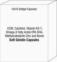 CCM Calcitriol Vitamin K2-7 Omega-3 Fatty Acids EPA DHA Methylcobalamin Zinc and Boron Soft Gelatin