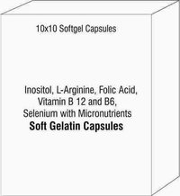 Inositol L-Arginine Folic Acid Vitamin B 12 and B6 Selenium with Micronutrients Softgel Capsules