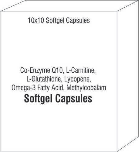 Softgel Capsule of Co-Enzyme Q10 L-Carnitine L-Glutathione Lycopene Omega-3 Fatty Acid Methylcobalam