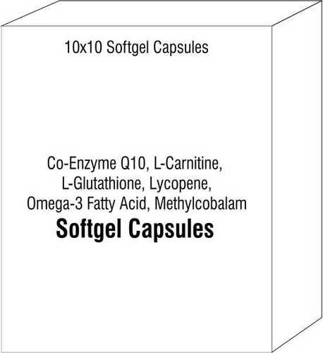 Softgel Capsule of Co-Enzyme Q10 L-Carnitine L-Glutathione Lycopene Omega-3 Fatty Acid Methylcobalam