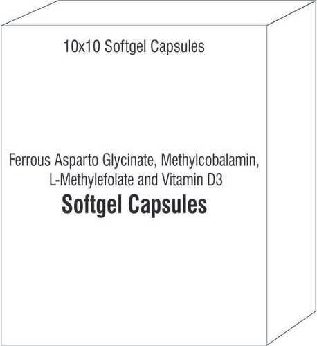 Ferrous Asparto Glycinate Methylcobalamin L-methylefolate And Vitamin D3 Softgels