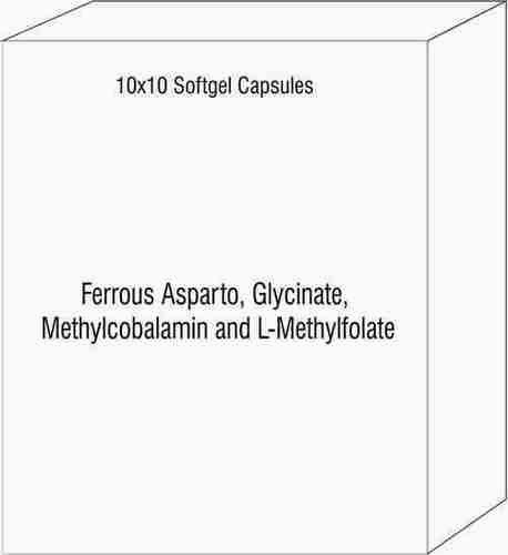 Ferrous Asparto Glycinate Methylcobalamin and L-Methylfolate Softgels