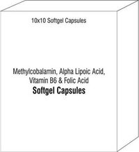 Methylcobalamin Alpha Lipoic Acid Vitamin B6 and Folic Acid Softgel Capsules