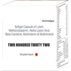 Softgel Capsule of Lutein Methylcobalamin Alpha Lipoic Acid Beta Carotene Multivitamin