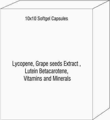 Lycopene Grapeseeds Extract Lutein Betacarotene Vitamins and Minerals Softgel Capsule