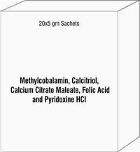 Methylcobalamin Calcitriol Calcium Citrate Maleate Folic Acid and Pyridoxine HCI Softgel Capsules