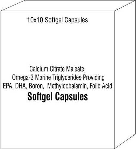 Calcium Citrate Maleate Omega-3 Marine Triglycerides Providing EPA DHA Boron Methylcobalamin Folic