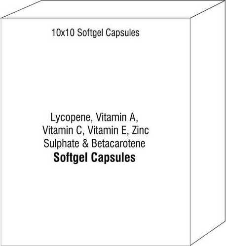 Lycopene Vitamin A Vitamin C Vitamin E Zinc Sulphate and Betacarotene Softgel Capsules