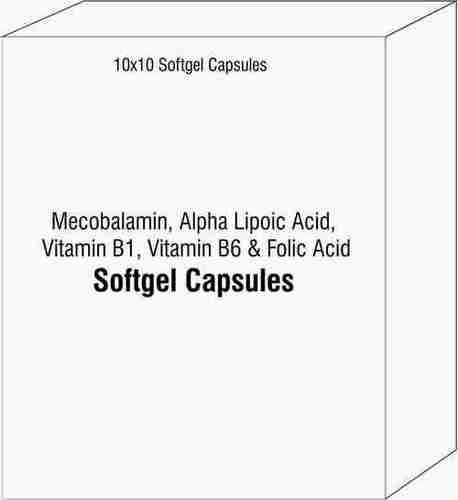 Mecobalamin Alpha Lipoic Acid Vitamin B1 Vitamin B6 and Folic Acid Softgel Capsules