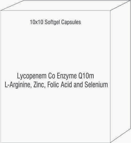 Soft Gel Capsules of Lycopene Co Enzyme Q10 L-Arginine Zinc Folic Acid and Selenium