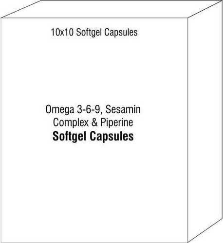 Soft Gelatin Capsule of Omega 3-6-9 Sesamin Complex and Piperine