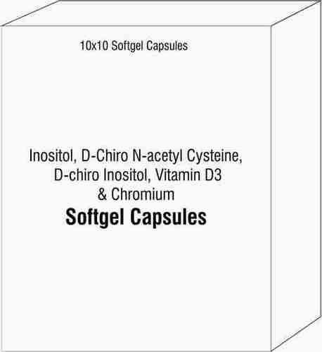 Soft Gelatin Capsule of Inositol D-Chiro N-acetyl Cysteine D-chiro Inositol Vitamin D3 Chromium