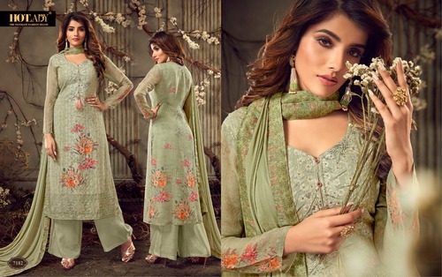 Hot Lady Heavy Georgette Plazzo Salwar Suits