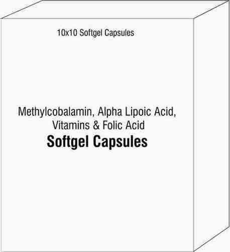 Soft Gelatin Capsules Of Methylcobalamin Alpha Lipoic Acid Vitamins and Folic Acid