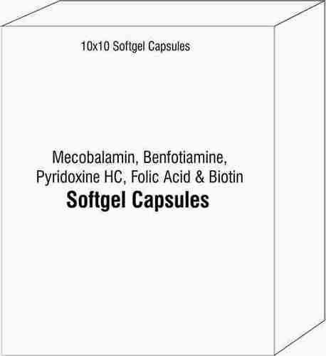 Mecobalamin Benfotiamine Pyridoxine HCI Folic Acid and Biotin Softgel Capsules