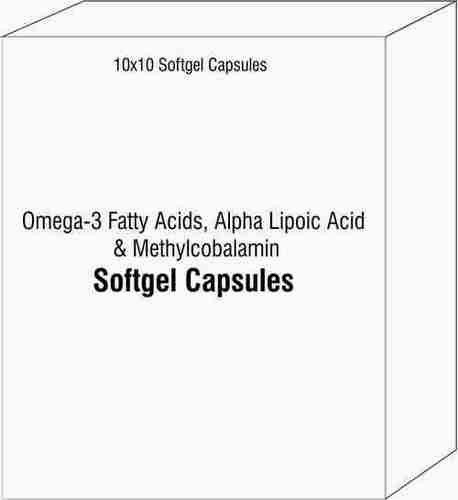 Softgel Capsules of Omega-3 Fatty Acids Alpha Lipoic Acid and Methylcobalamin