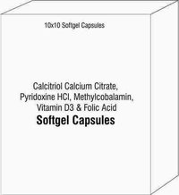 Calcitriol Calcium Citrate Pyridoxine Hcl Methylcobalamin Vitamin D3 and Folic Acid Softgel Capsules