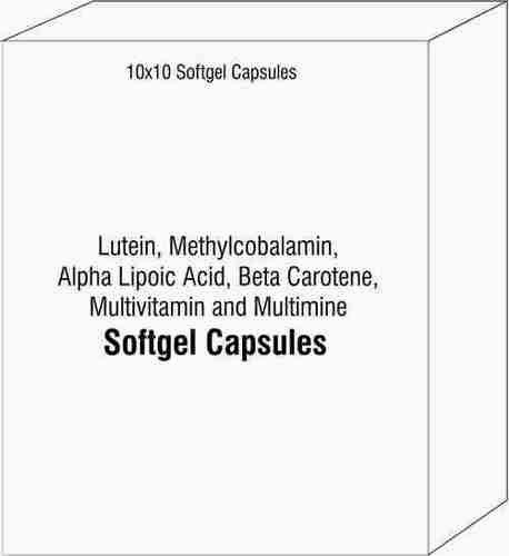 Softgel Capsule Of Lutein Methylcobalamin Alpha Lipoic Acid Beta Carotene Multivitamin And Multimine