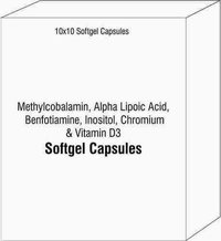 Methylcobalamin Alpha Lipoic Acid Benfotiamine Inositol Chromium and Vitamin D3 Softgel Capsule