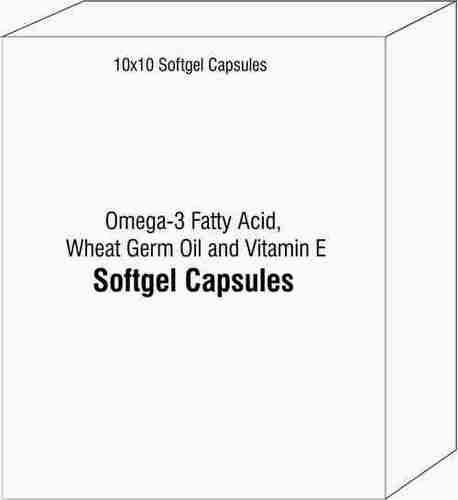 Softgel Capsules Of Omega-3 Fatty Acid Wheat Germ Oil And Vitamin E