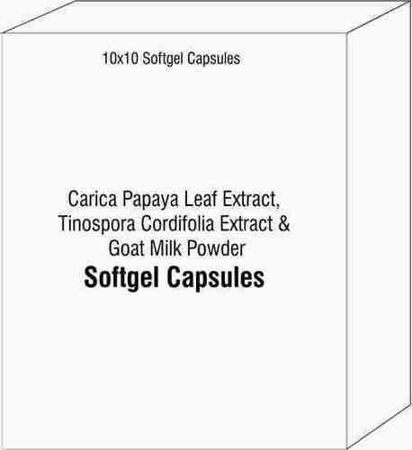 Softgel Capsules of Carica Papaya Leaf Extract Tinospora Cordifolia Extract Goat Milk Powder By AKSHAR MOLECULES