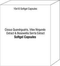 Softgel Capsule Of Cissus Quandrgualris Vitex Nirgundo Extract Bosewellia Serrta Extract