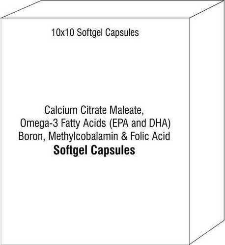Calcium Citrate Maleate Omega-3 Fatty Acids Capsules (EPA and DHA) Boron Methylcobalamin Folic Acid By AKSHAR MOLECULES