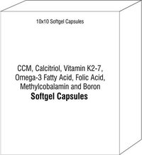CCM Calcitriol Vitamin K2-7 Omega-3 Fatty Acid Folic Acid Methylcobalamin and Boron Soft Gelatin