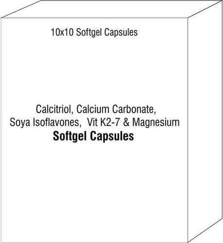 Calcitriol Calcium Carbonate Soya Isoflavones Vit K2-7 Magnesium Soft Gelatin Capsules