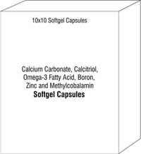 Calcium Carbonate Calcitriol Omega-3 Fatty Acid Boron Zinc and Methylcobalamin Soft Gel Capsule