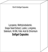 Lycopene Methylcobalamin Grape Seed Extract Lutein L-Argnine Selenium Vit B6 Folic Acid Chromium