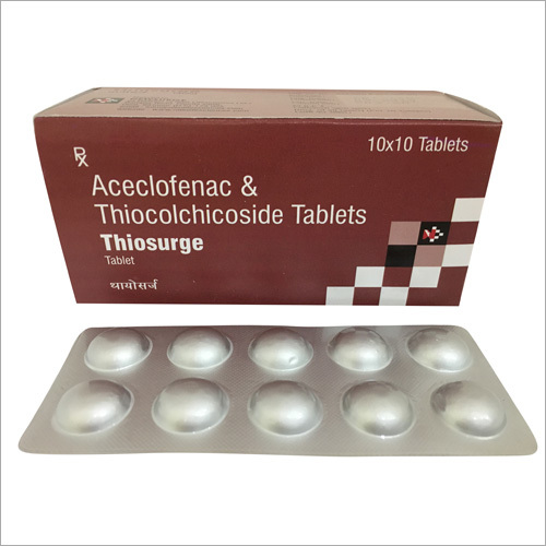 Tabletas de Aceclofenac y de Thiocolchicoside