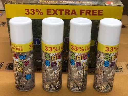 Taiwan Snow Spray - 200Ml Metallic Bottle with 33% Extra Volume | Continuous Spray, Safe for Skin, Perfect for Birthdays, Weddings, and Events