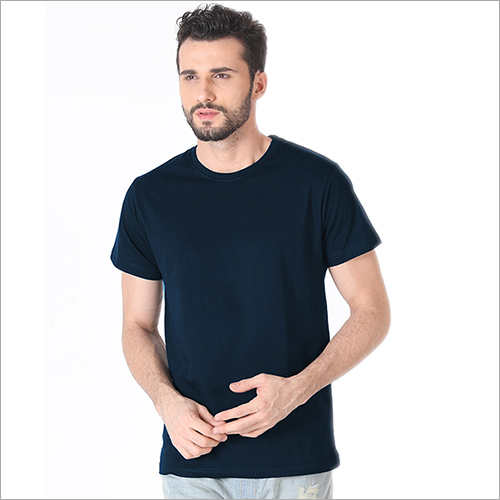 Mens Half Sleeve Round Neck T-Shirt - Cotton & Linen Blend, Size: S, M, L, XL, Color: Black & Various, Plain Pattern for Casual Gatherings and Everyday Wear