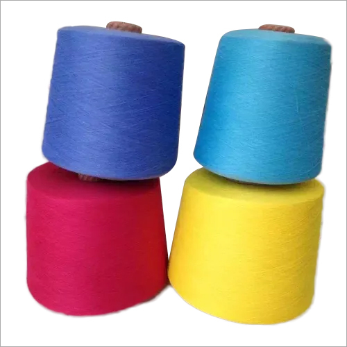 Beige Socks Yarn Dope Dyed 100% Polyester Spun Yarn For Socks